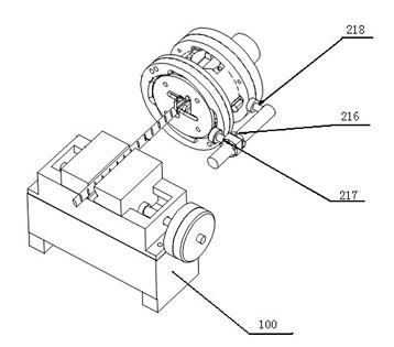 Straight thread rolling mechanical integrated machine