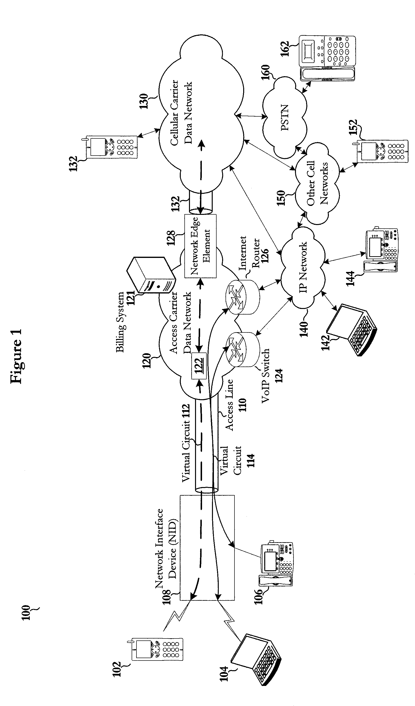 System and method for providing end to end quality of service for cellular voice traffic over a data network