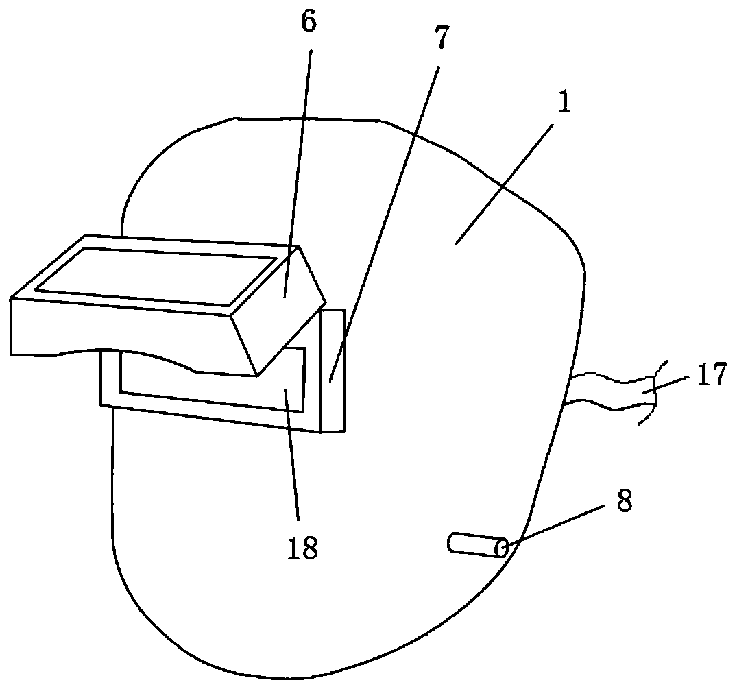 Electric welding mask with dust removal function