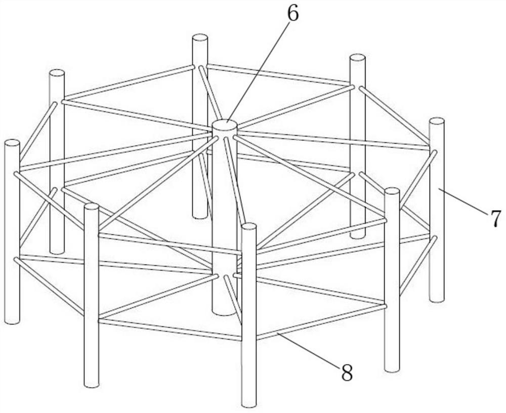 Copper alloy net equipment method and cultivation device for deep sea rigid structure support cultivation device