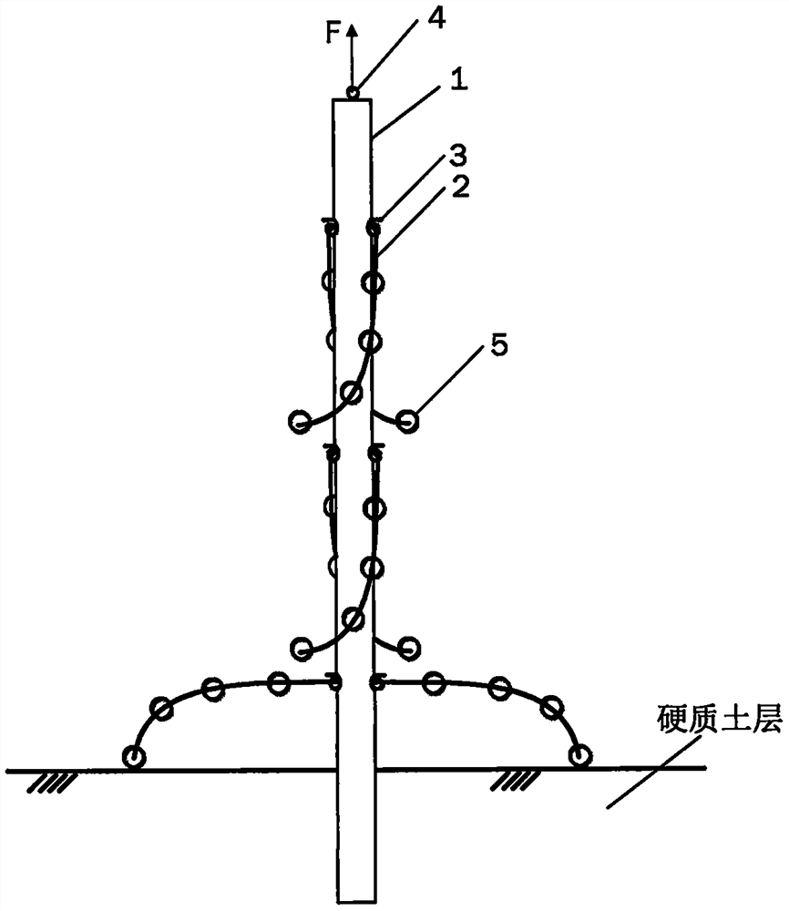 Self-floating spatial spiral net-shaped drainage device and working method