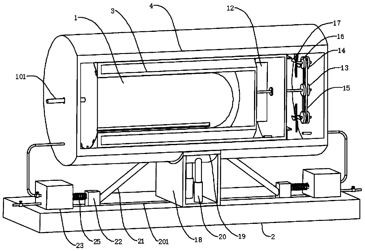 Motor cooling and vibration reducing mechanism