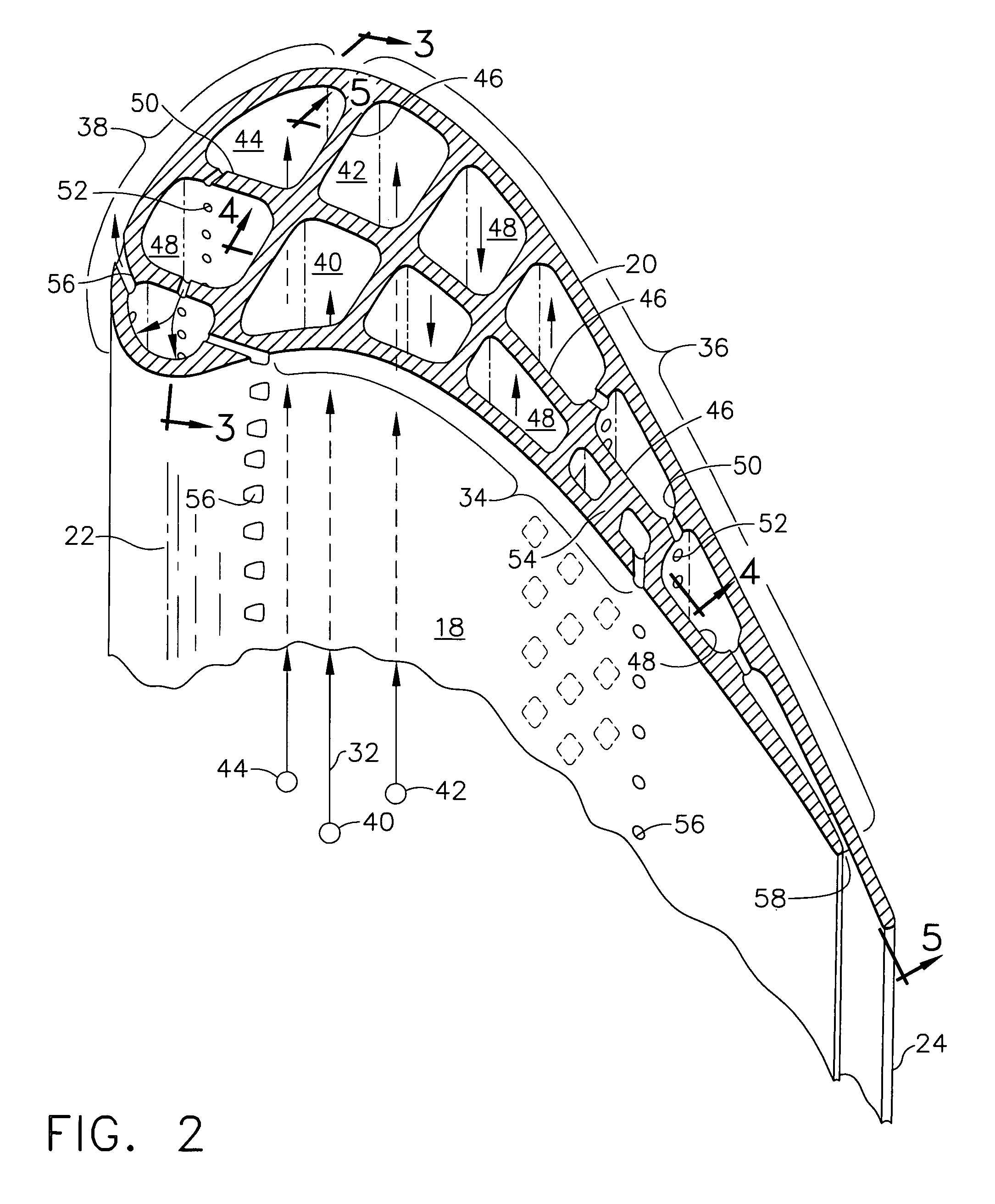 Parallel serpentine cooled blade