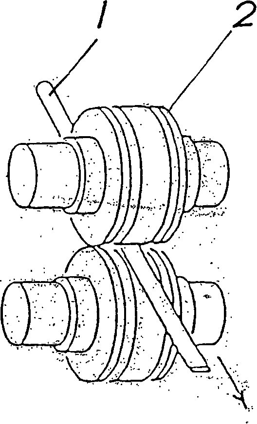 Method for manufacturing steel strip combined oil-control ring wiper blade ring and backing ring material flat steel strip molding