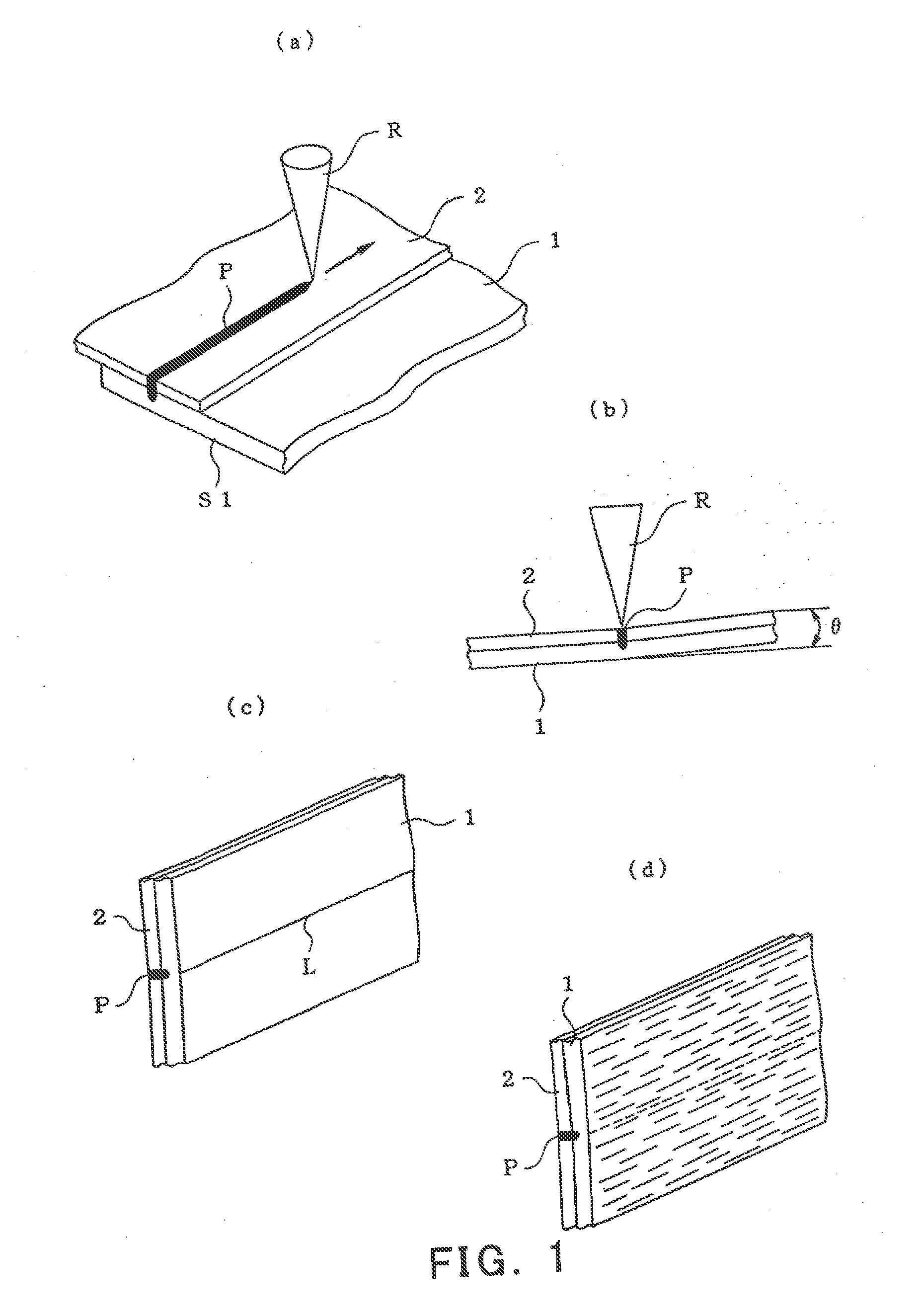 Laser Welding Method, Laser-Welded Joint, Outside Sheathing Panel, and Body Structure for Rolling Stock