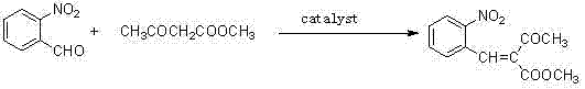 Preparation method of methyl 2-nitrobenzal acetoacetate