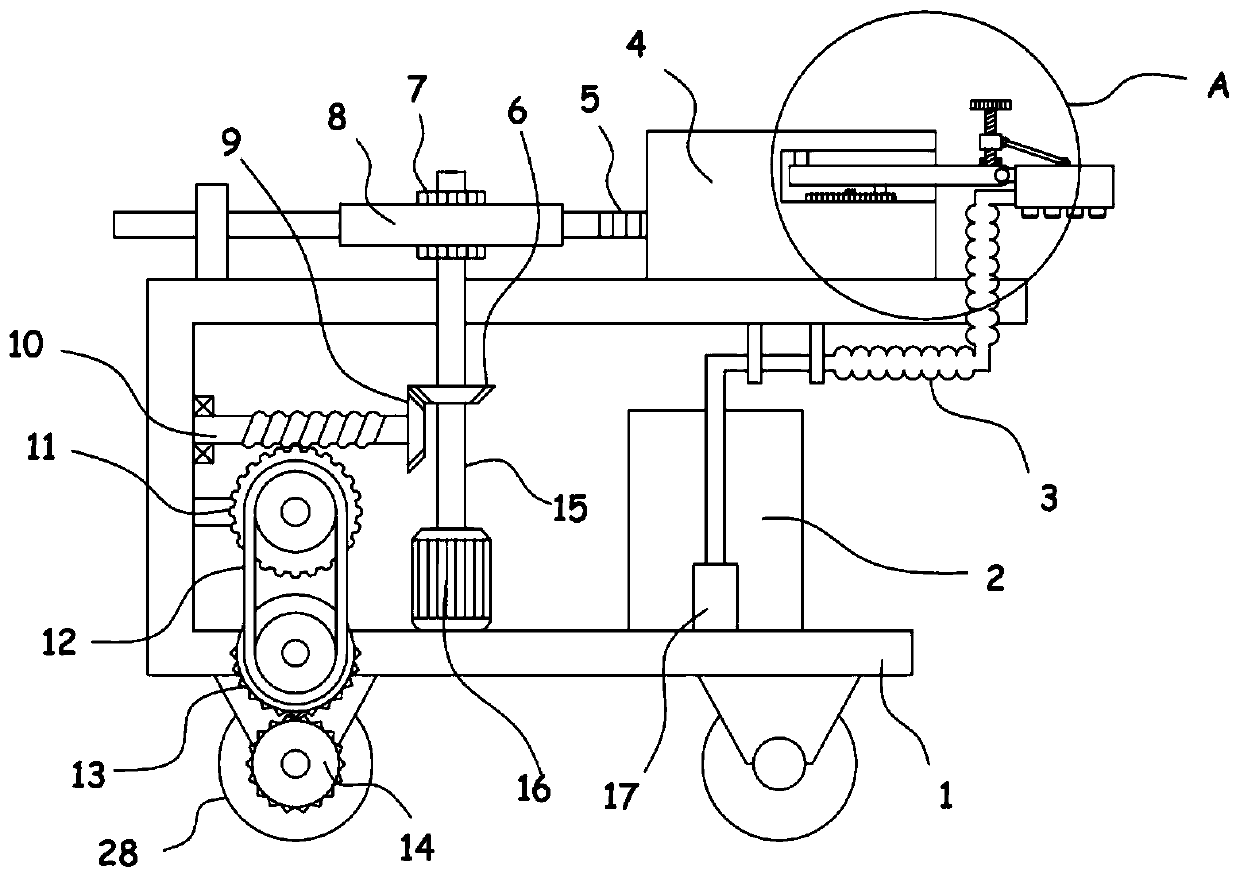 Self-propelled swing irrigation watering device