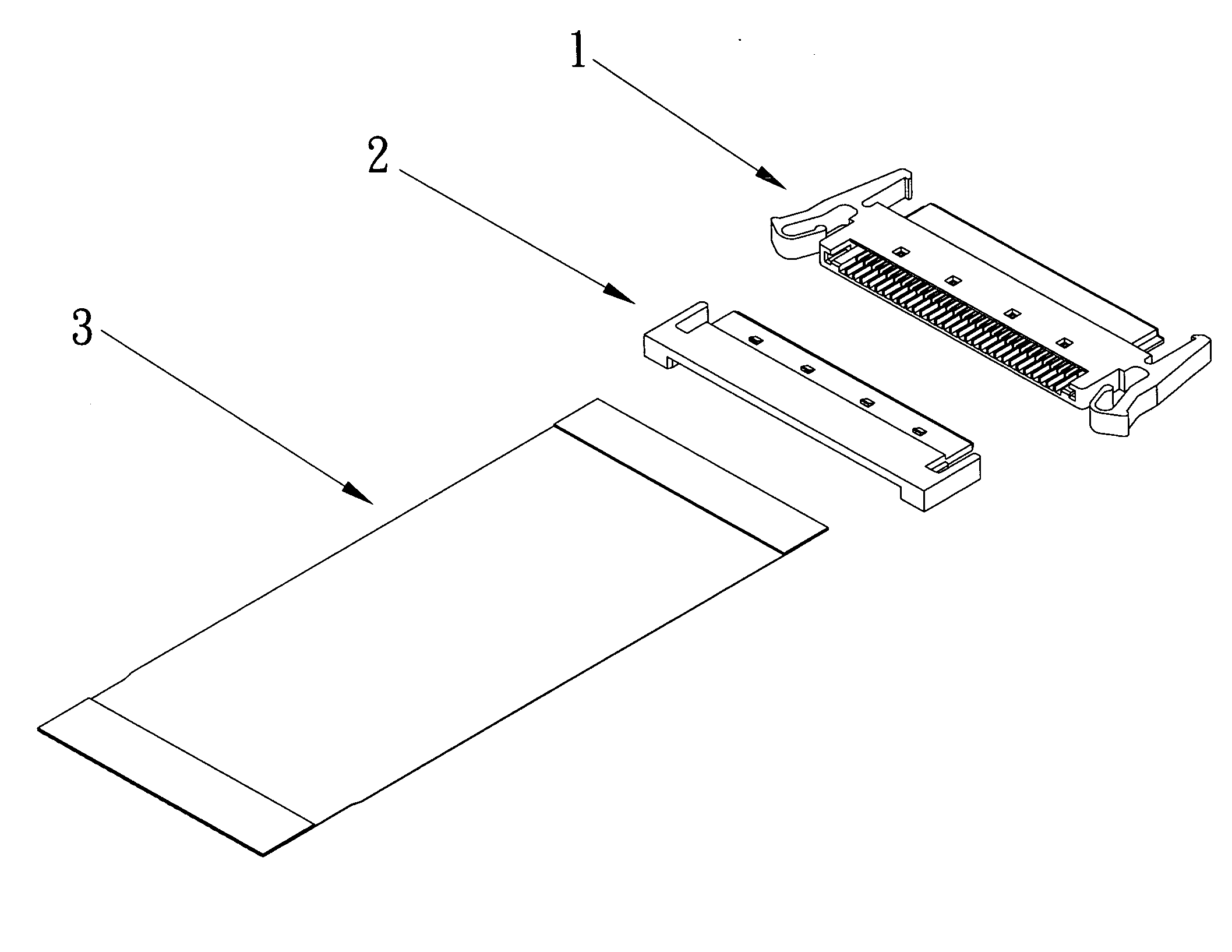 Connector for a flexible flat cable