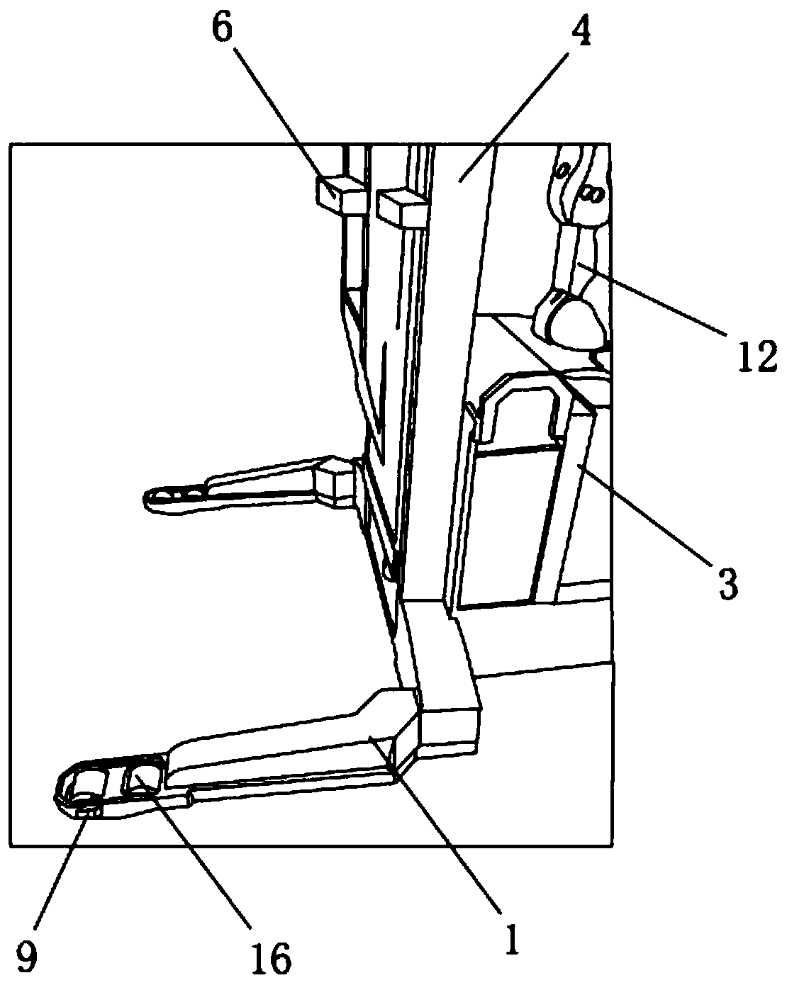 Energy-saving light feeding forklift with infrared alignment function