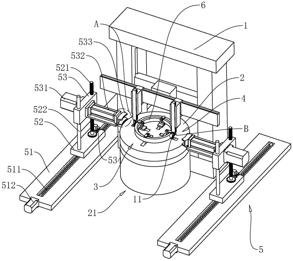 Vertical lathe for distance ring machining and machining process of distance ring