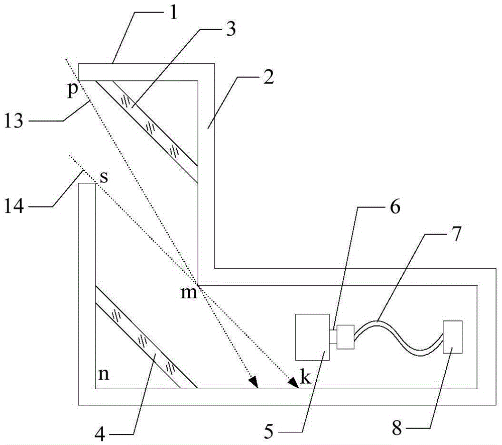 Radiation-resistant and radiation-protective combined periscope type light path structure