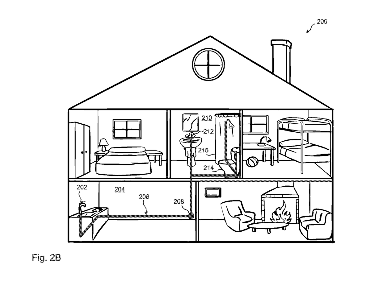 Automatic, volumetric flushing apparatus for reducing contaminants in a plumbing system