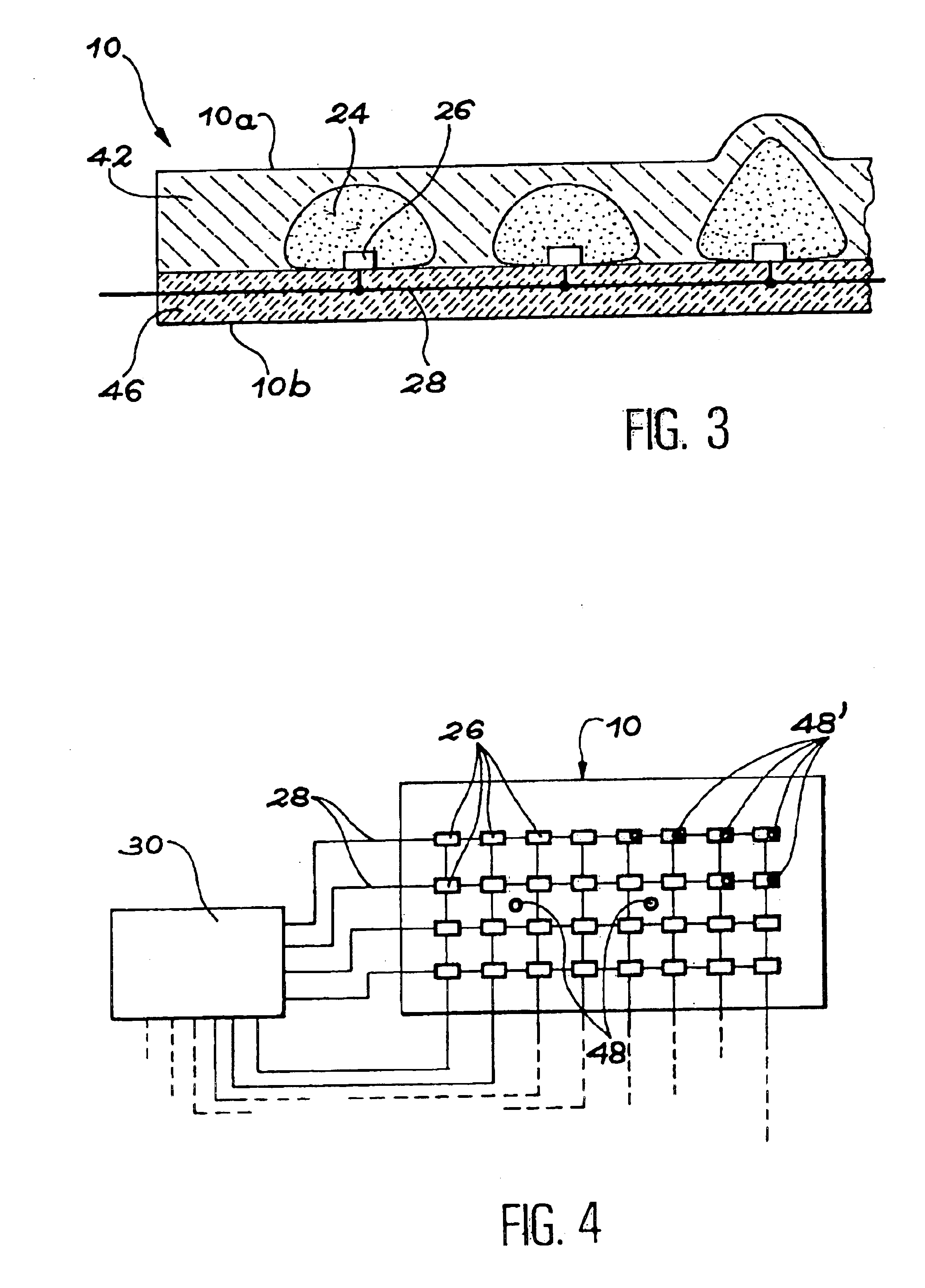 Element with expansible relief