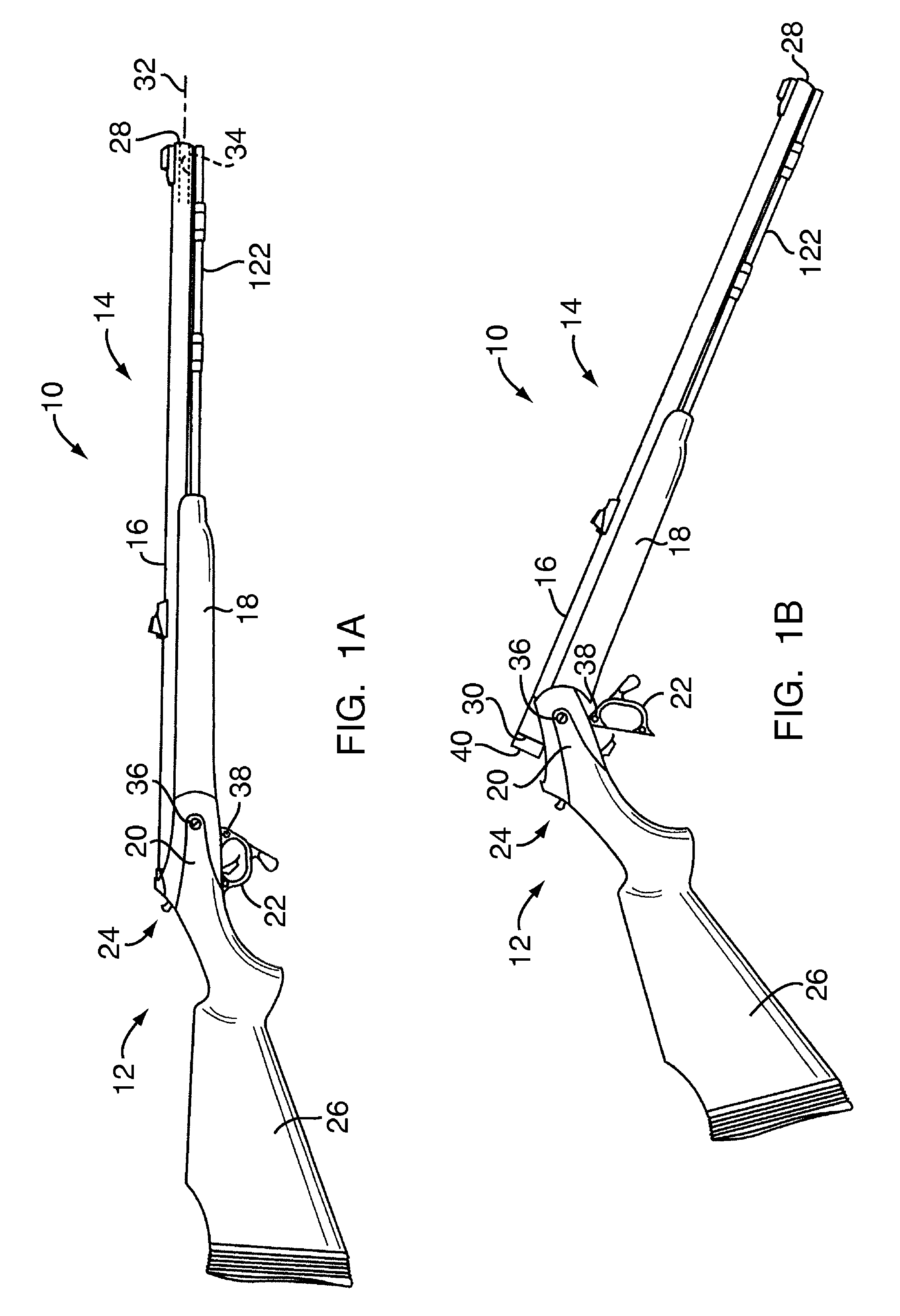 Muzzle loading firearm with break-open action