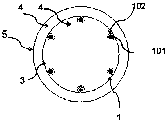 FRP pipe composite bar sea sand concrete column and preparation method thereof