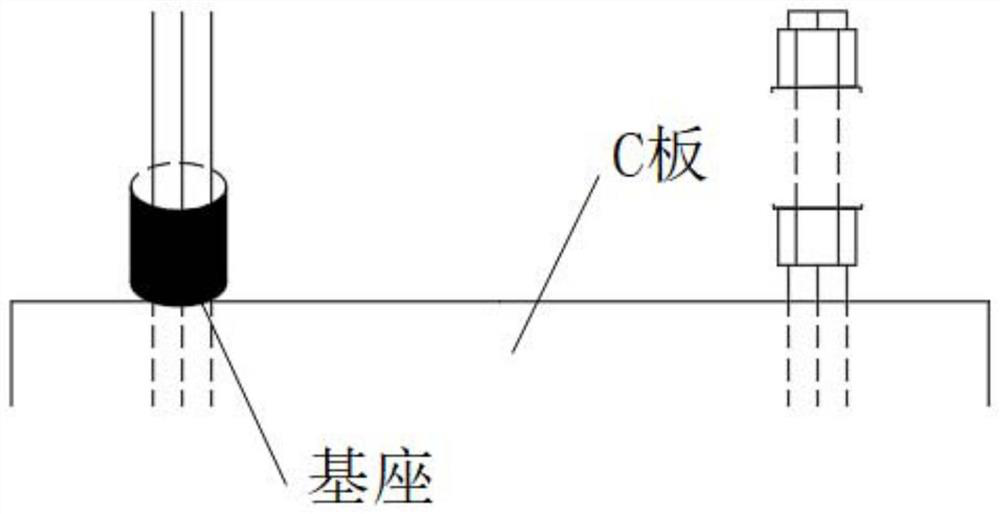 Rapid repairing method for rocket sled sliding rail fastener