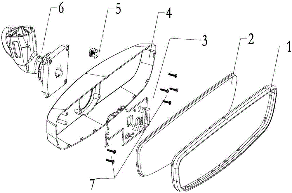 Large-reflection-area vehicle rearview mirror