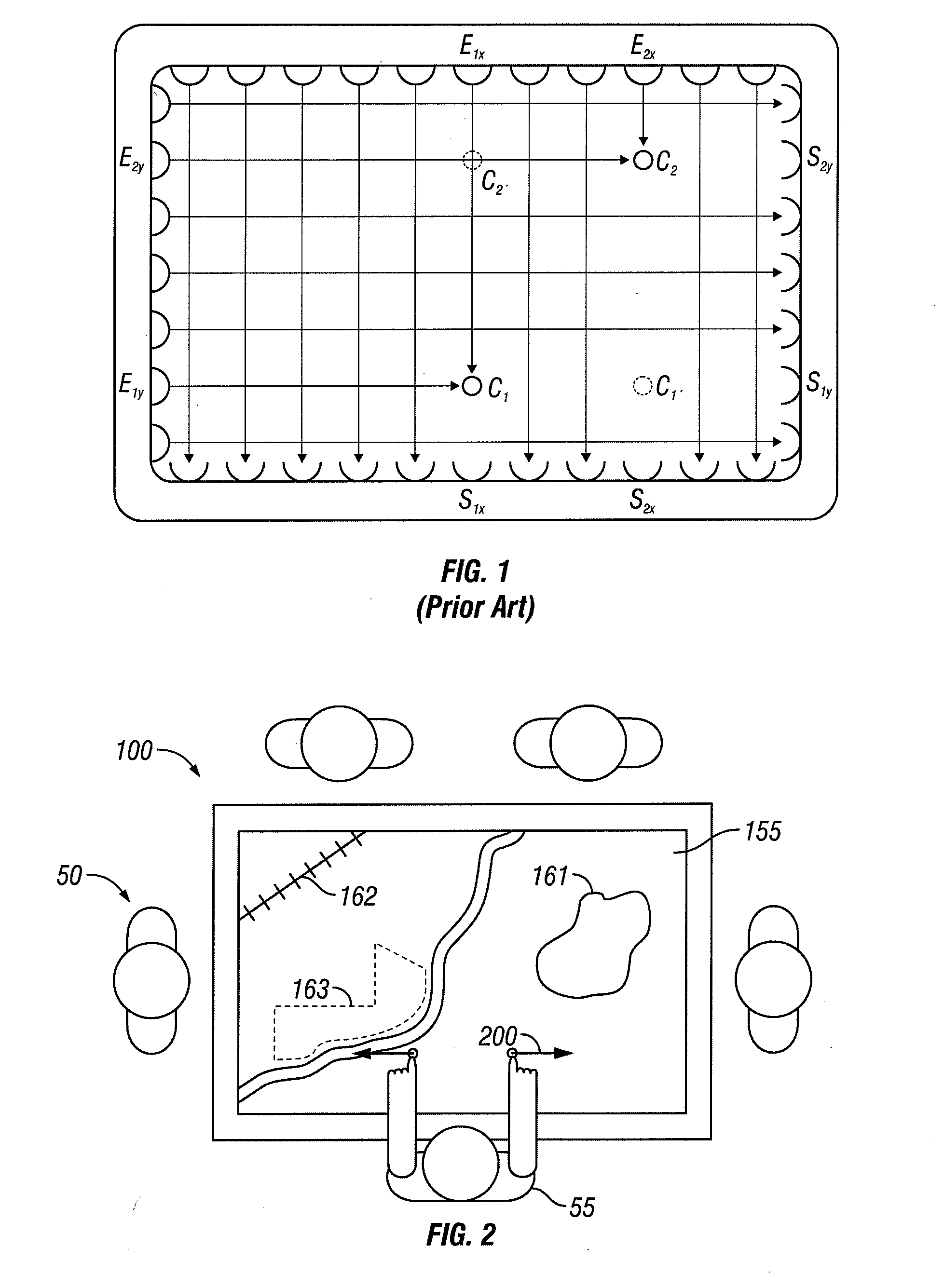 Bounding box gesture recognition on a touch detecting interactive display