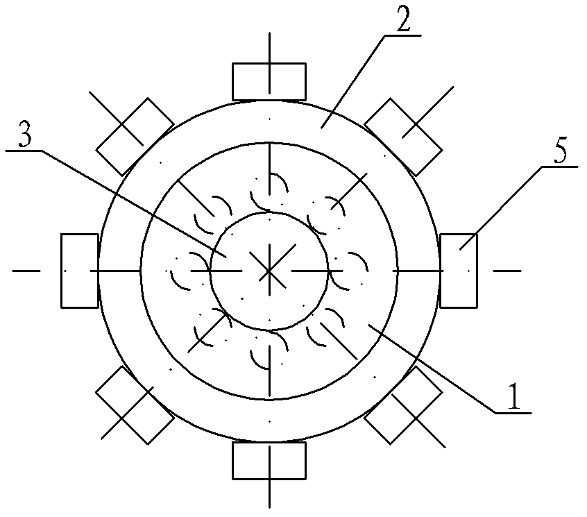 Hollow variable-diameter porous friction head and preparation method for surface composite material of metal material