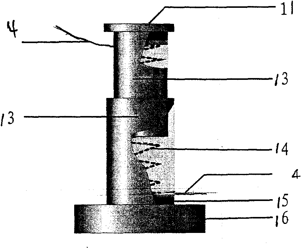 Distributed optical fiber large-deformation measuring sensor