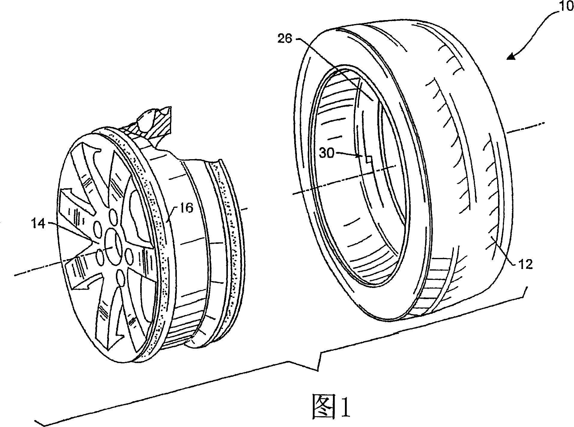 Tire electronics assembly having a multi-frequency antenna