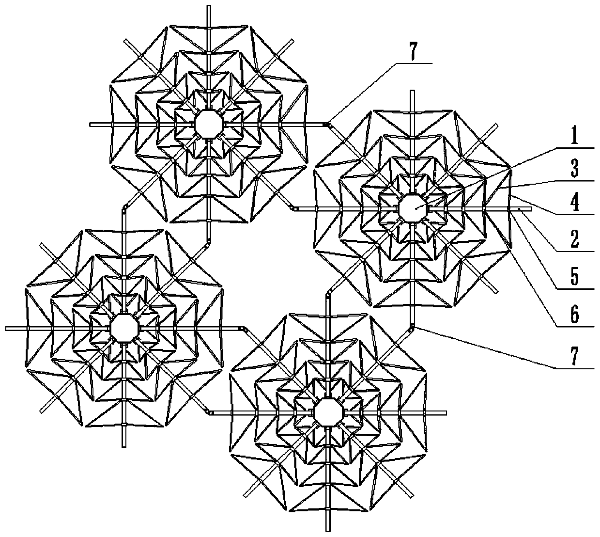 A Variable Topology Folding Mechanism with a Crank-slider Connected by a Rigid Hinge of a Folding Unit