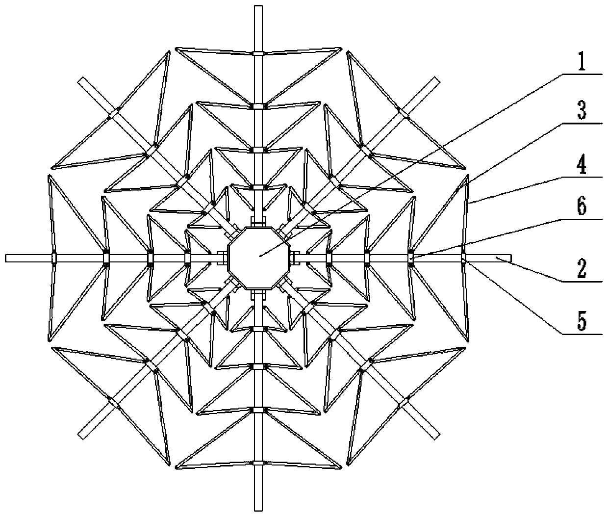 A Variable Topology Folding Mechanism with a Crank-slider Connected by a Rigid Hinge of a Folding Unit