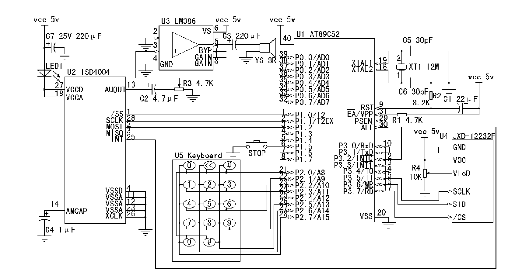 Four-number Chinese character syllable code coding method, numeric keyboard and pronouncing device