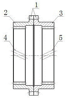 Machining method of internal herringbone gear