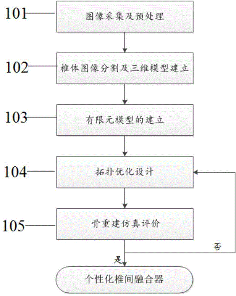 Personalized interbody fusion cage design method based on topological optimization and bony reconstitution simulation