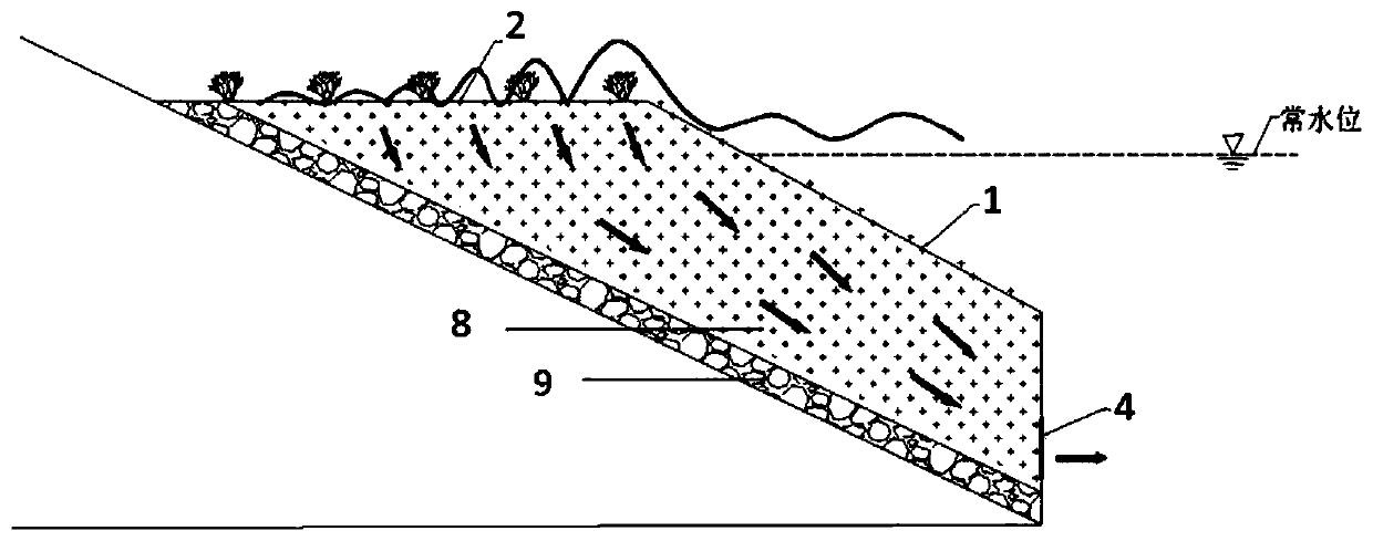 Ecological revetment using kinetic energy of ship waves for purifying water quality and application method of ecological revetment