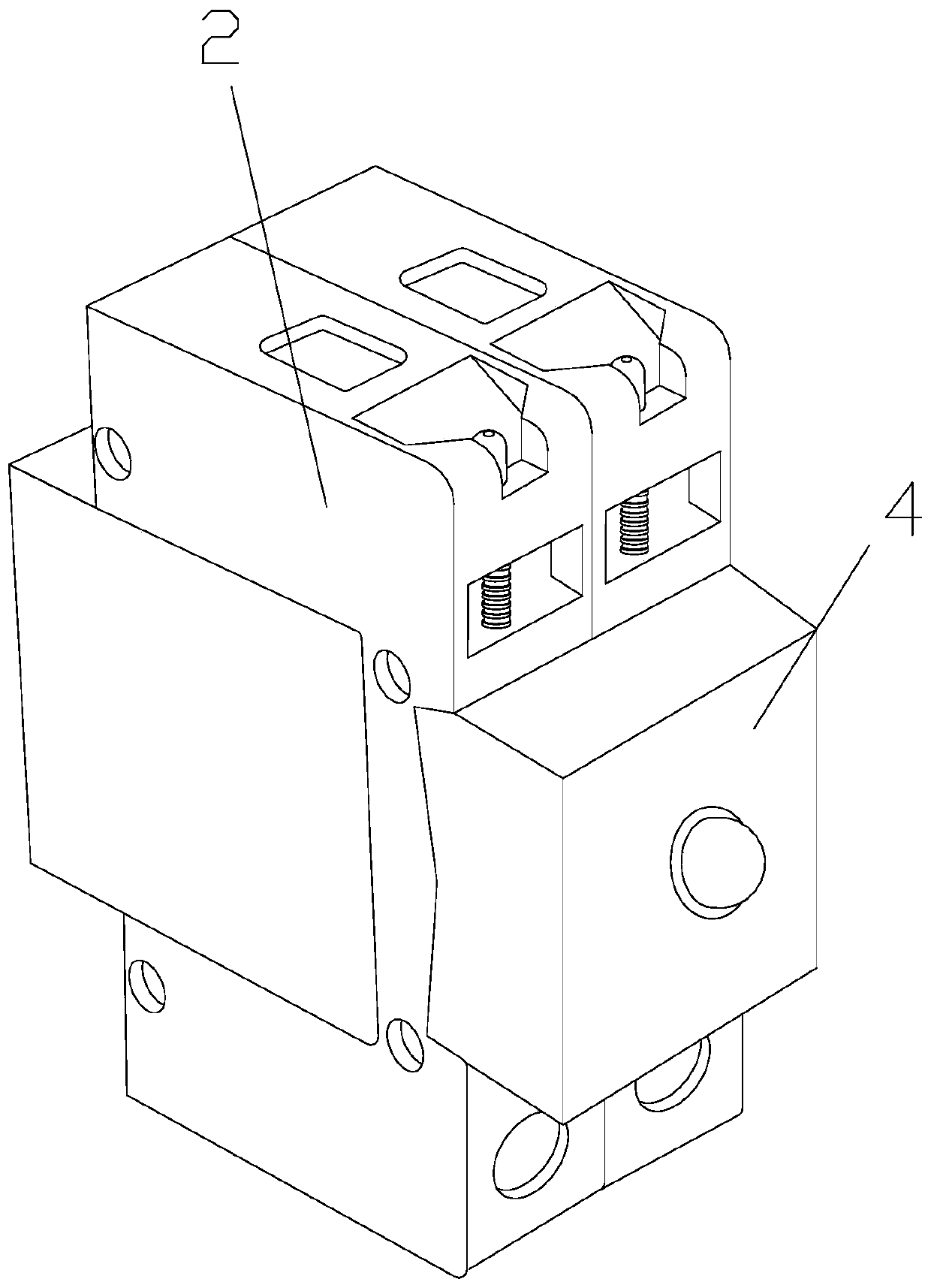 Operated circuit breaker using residual current to cooperate with magnetized traction cutting warning