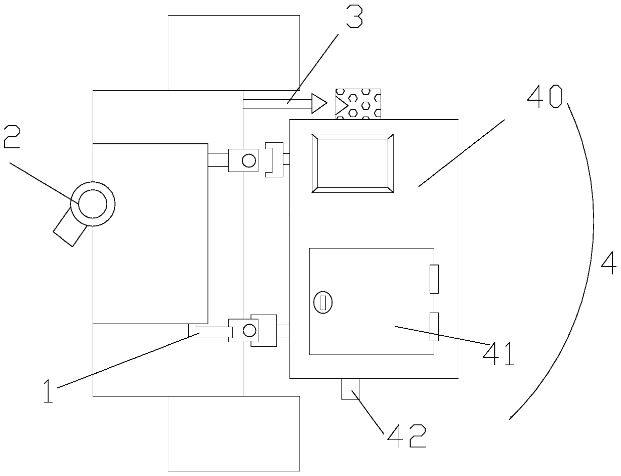 Operated circuit breaker using residual current to cooperate with magnetized traction cutting warning