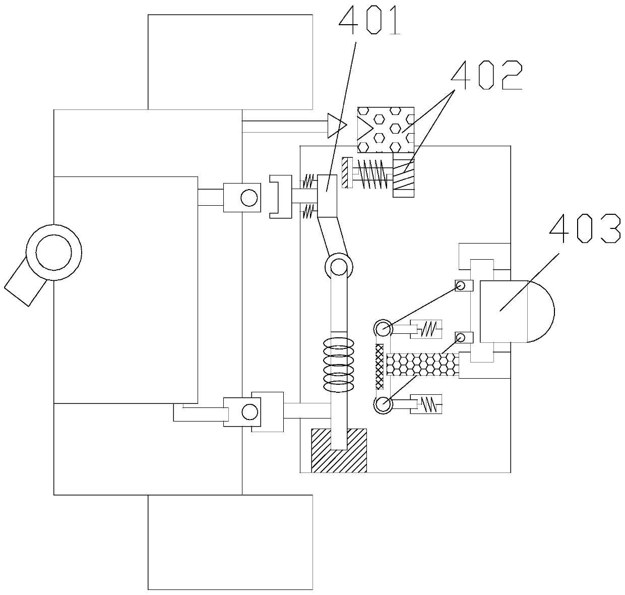 Operated circuit breaker using residual current to cooperate with magnetized traction cutting warning