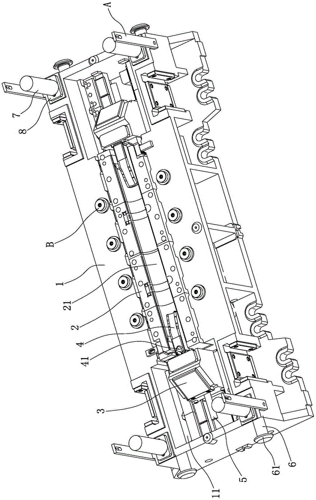 Pneumatic torsion beam stamping die holder assembly