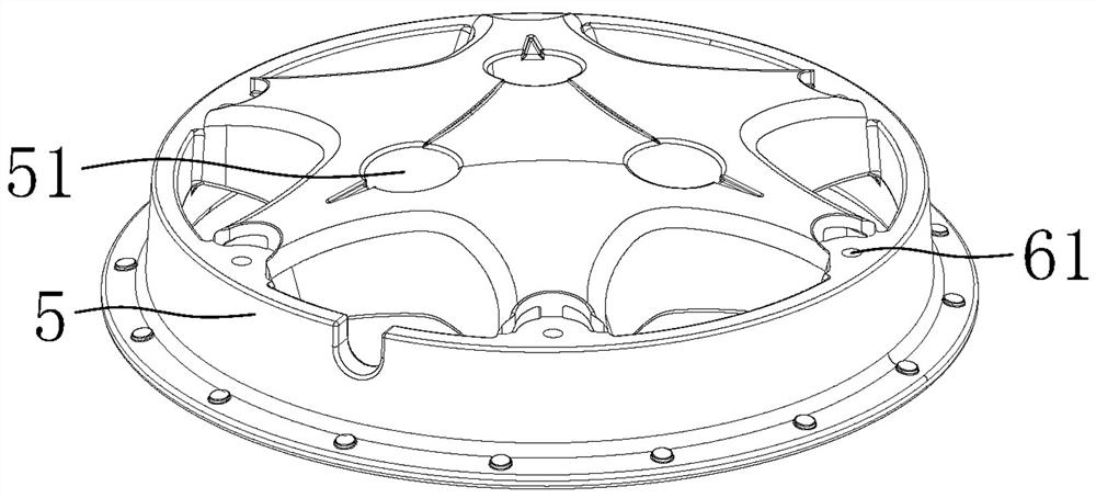 Auxiliary device for assembling solid tire and hub