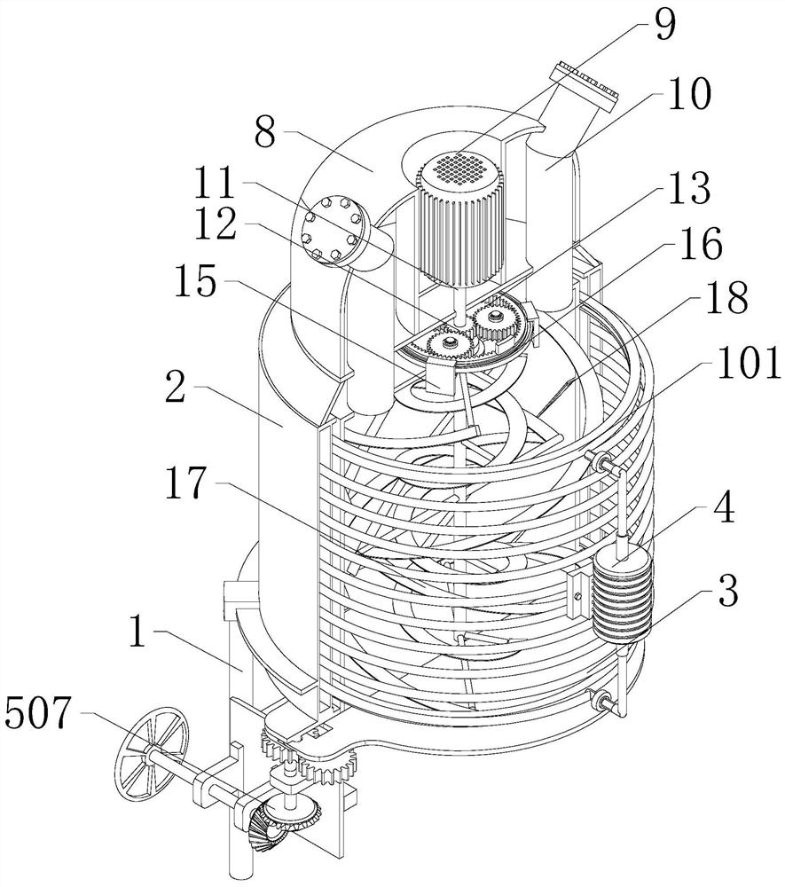 Preparation device of environment-friendly packaging material