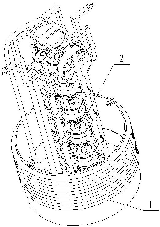 Circulating type landscape flower stand