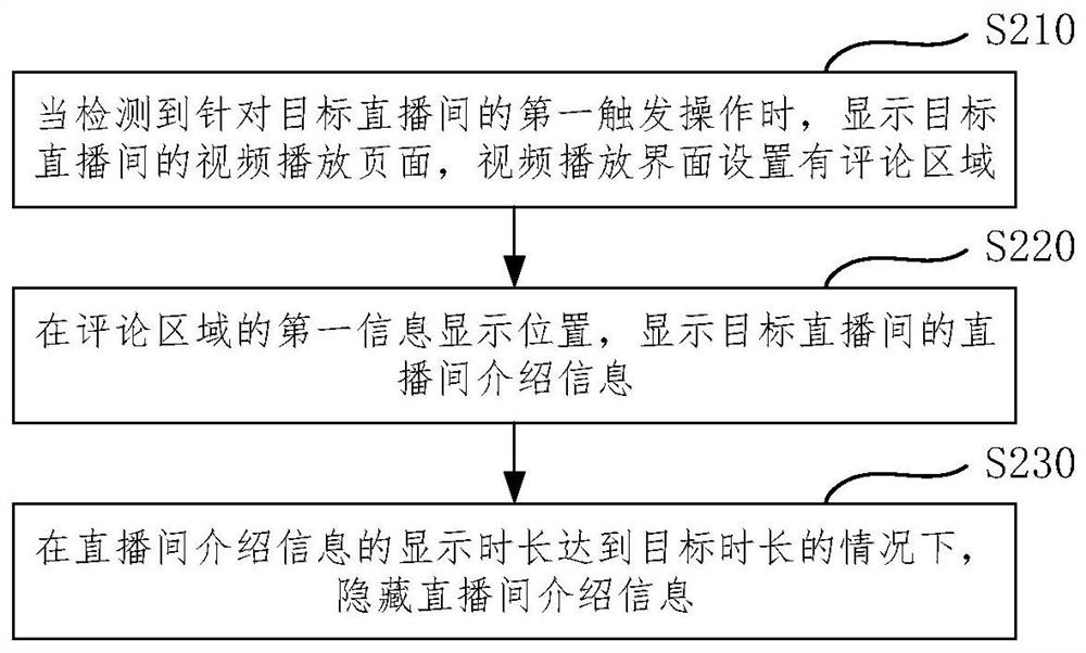 Information display method and device, equipment and medium