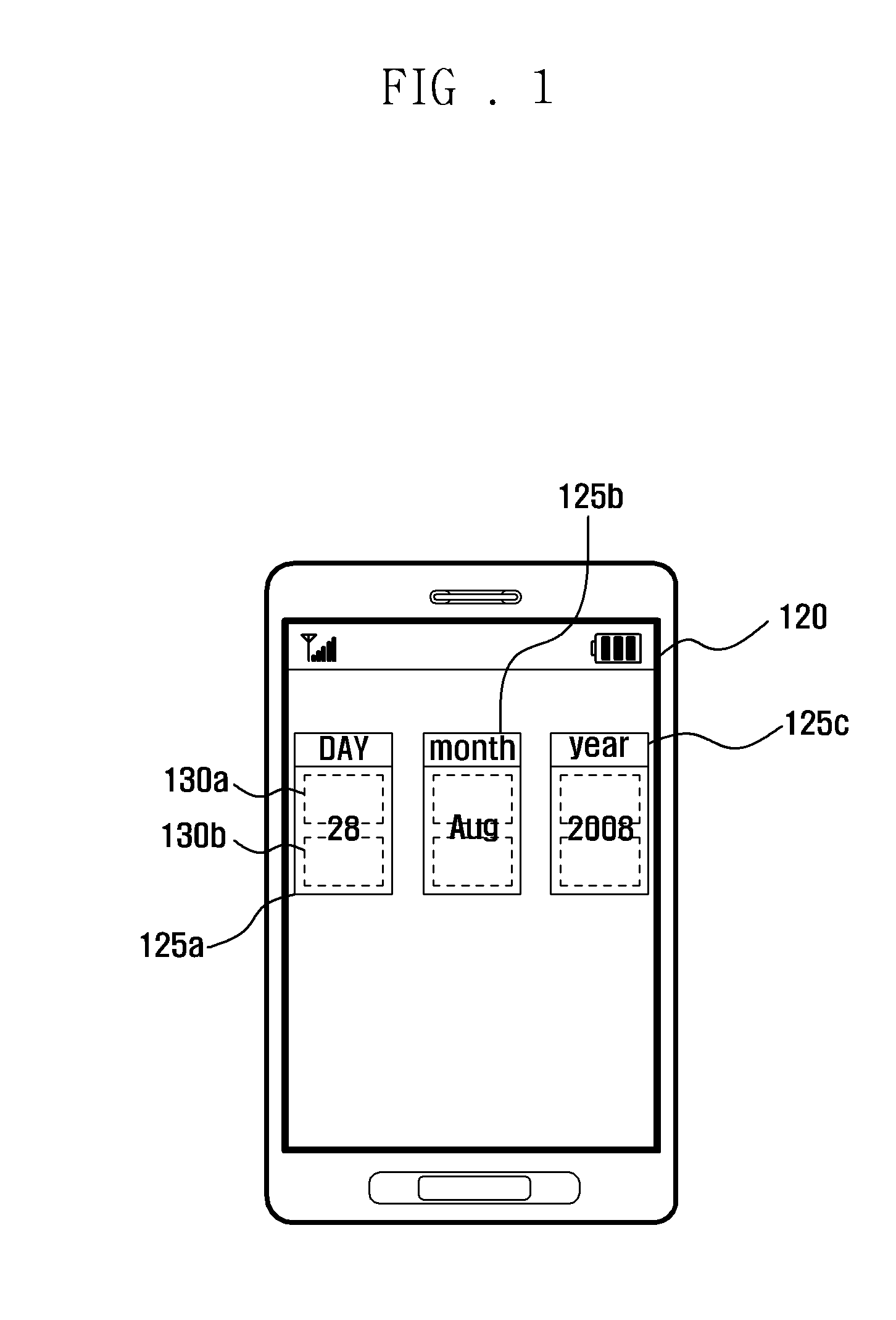 Electronic device having touch screen and method for changing data displayed on the touch screen