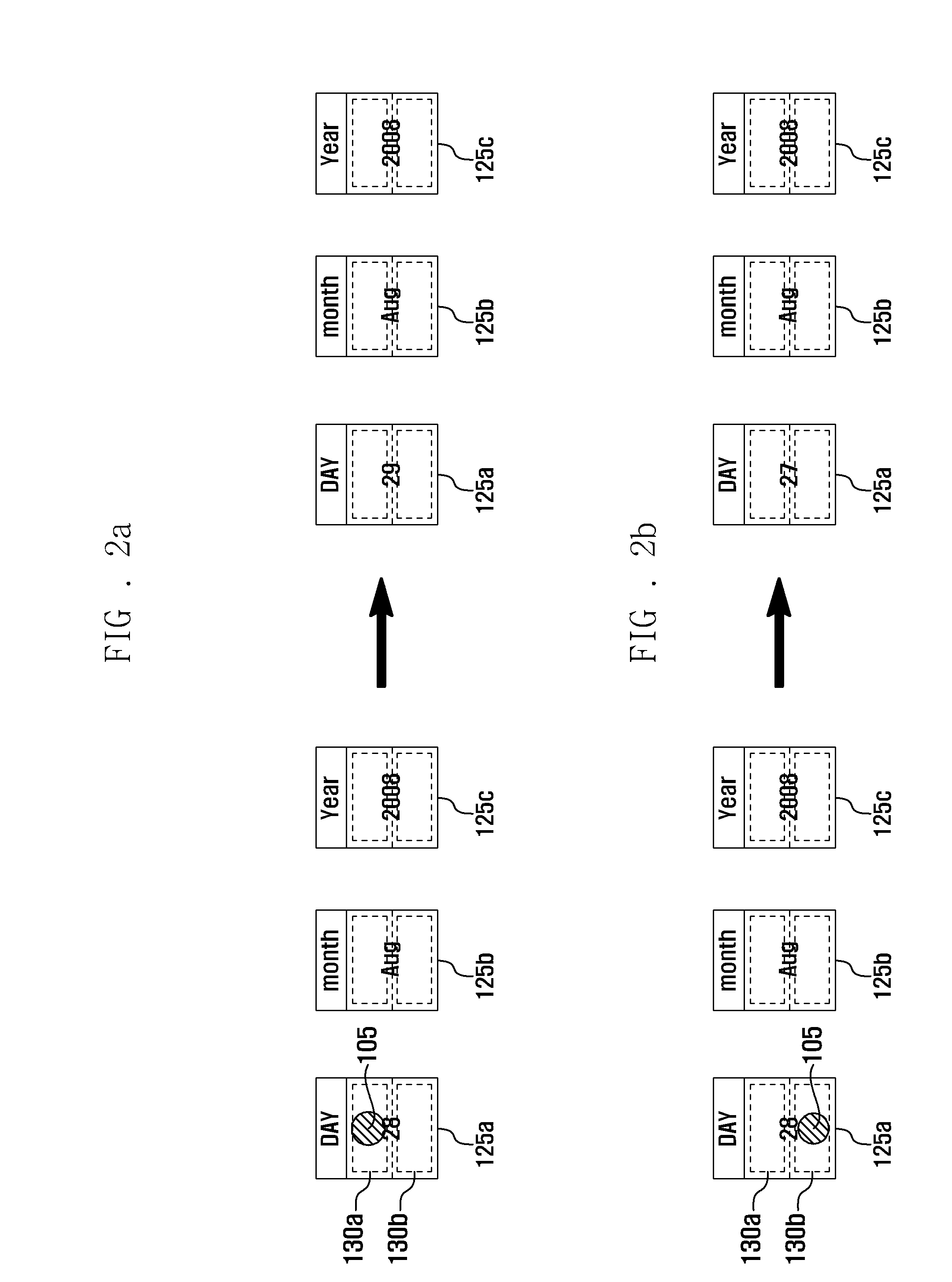 Electronic device having touch screen and method for changing data displayed on the touch screen