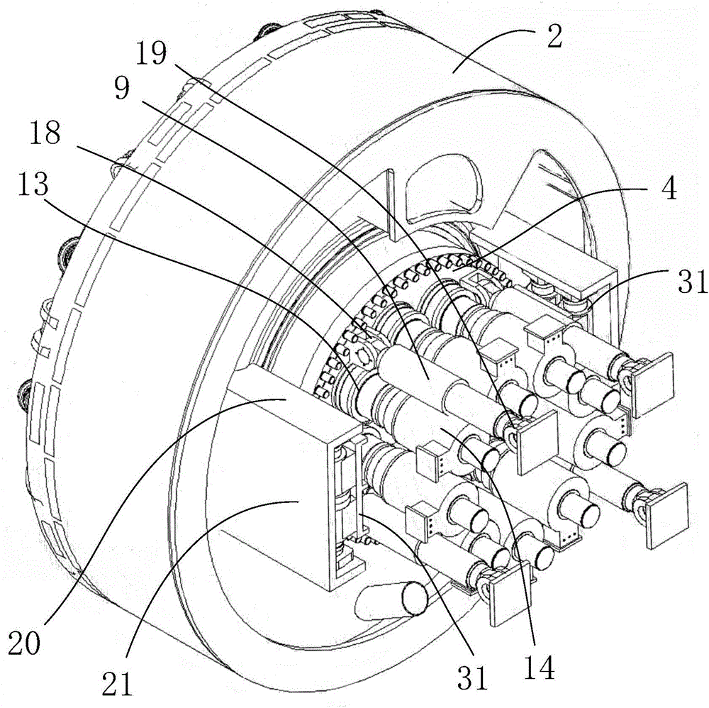 Shield tunnel heading machine