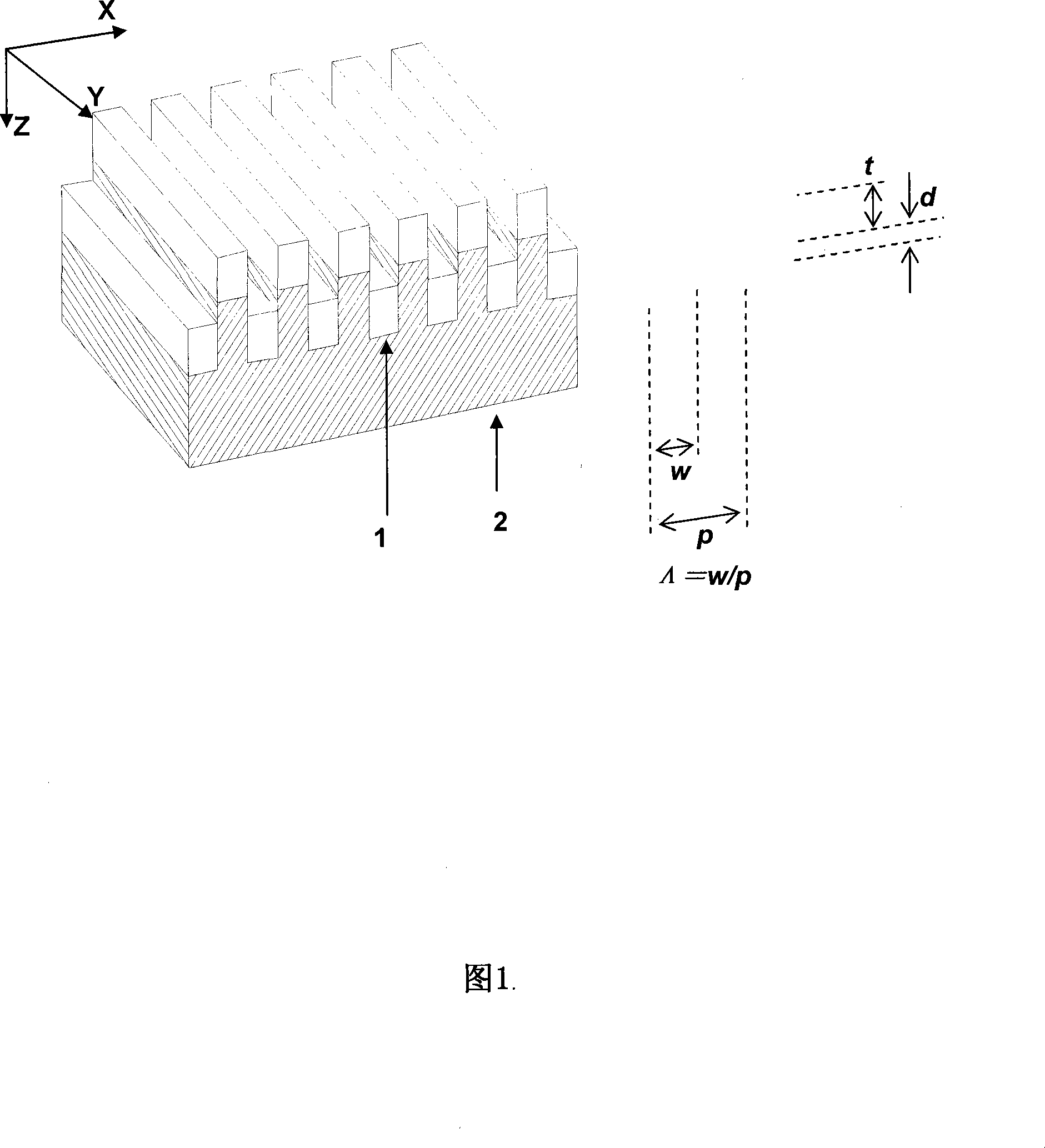 Wire grating wideband polarizer and method of producing the same