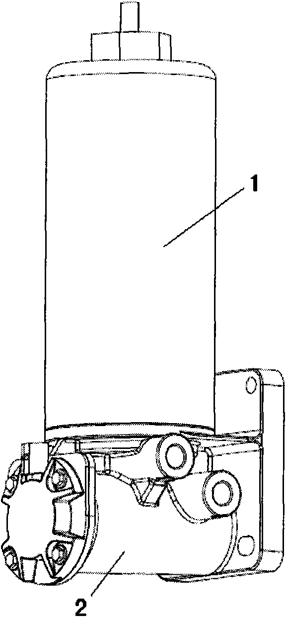 Diesel filter system with design-optimized low-pressure oil way