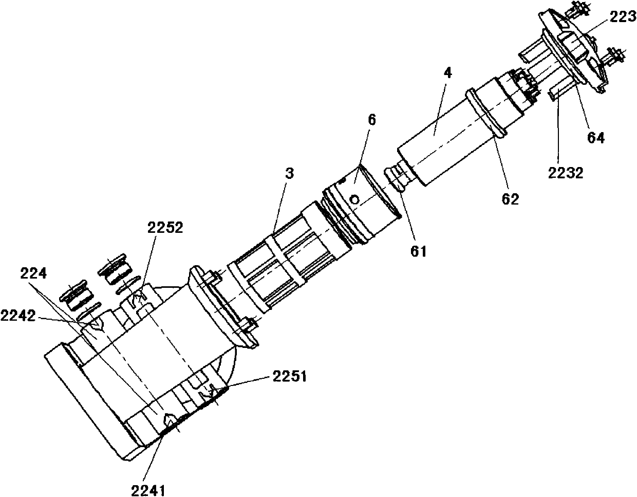 Diesel filter system with design-optimized low-pressure oil way