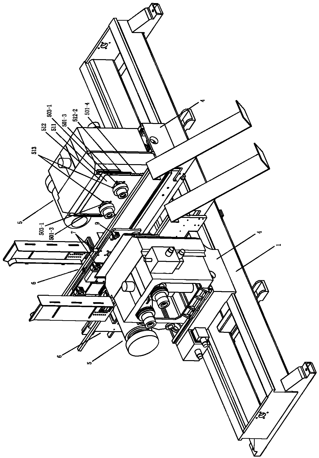 A CNC automatic double-end tenoning machine