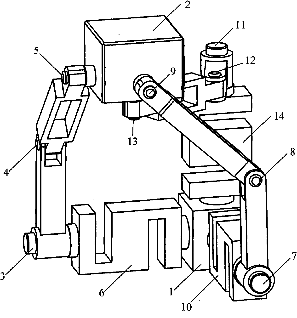 Parallel-connection three-dimensional force sensor with decoupling structure