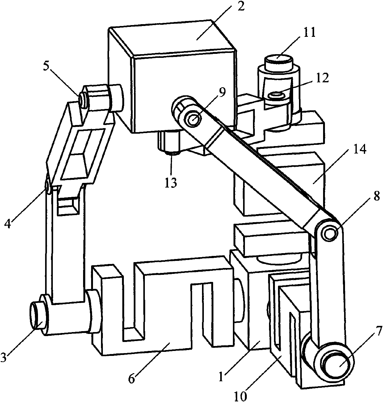 Parallel-connection three-dimensional force sensor with decoupling structure