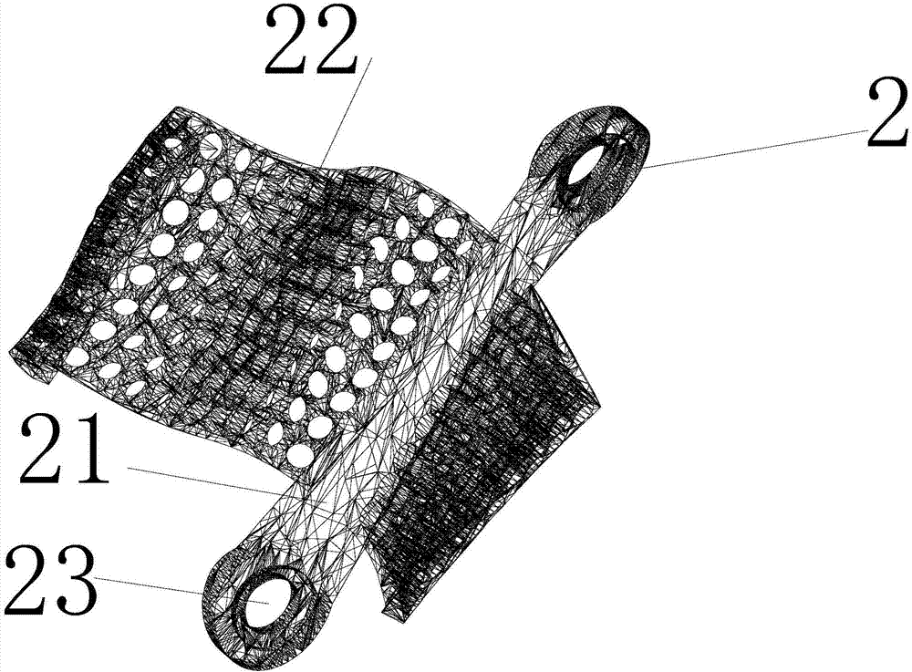 Defective mandibular fracture reconstruction titanium plate with auxiliary bone grafting function