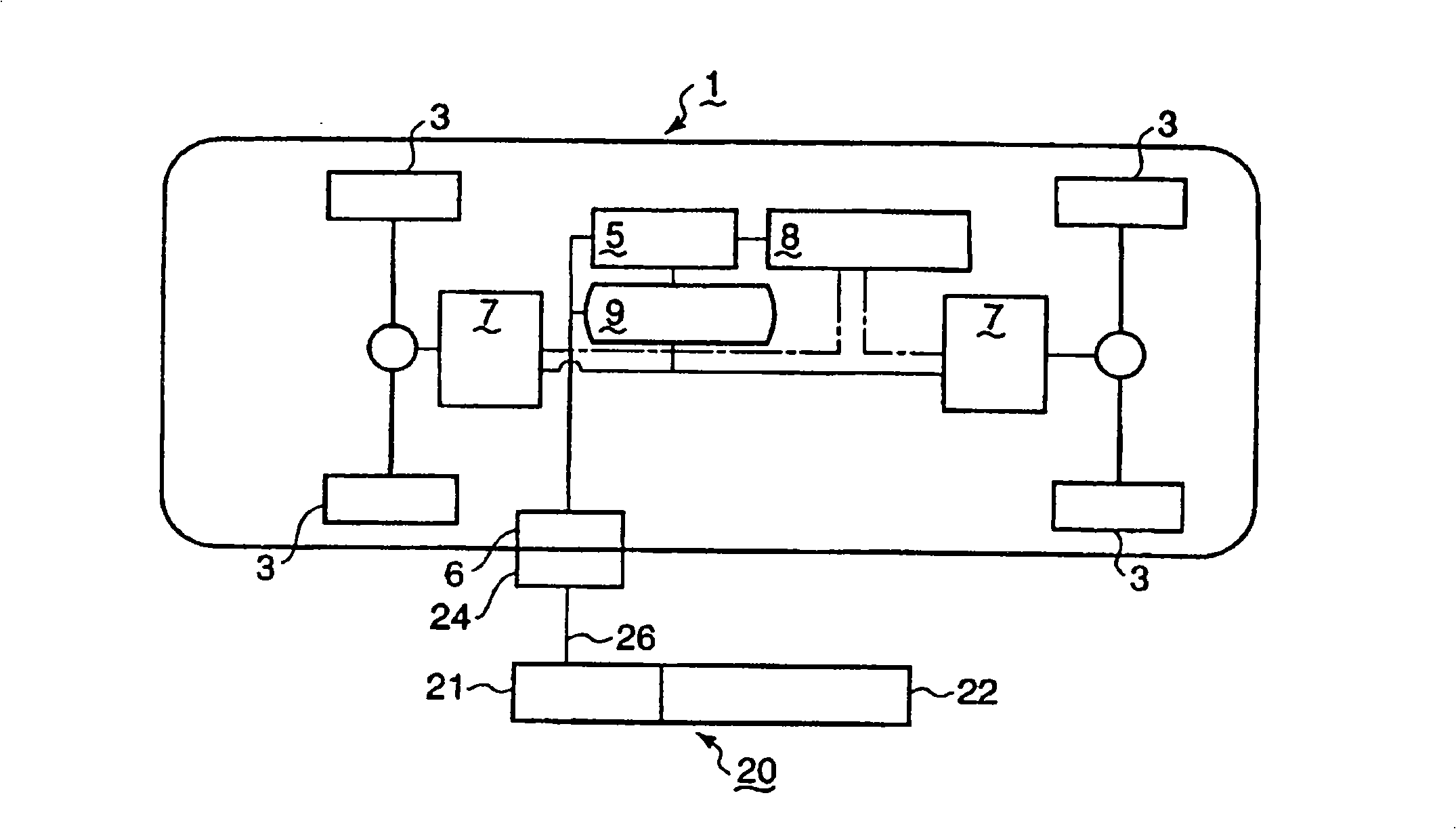 Catenary-less transportation system and its charging method